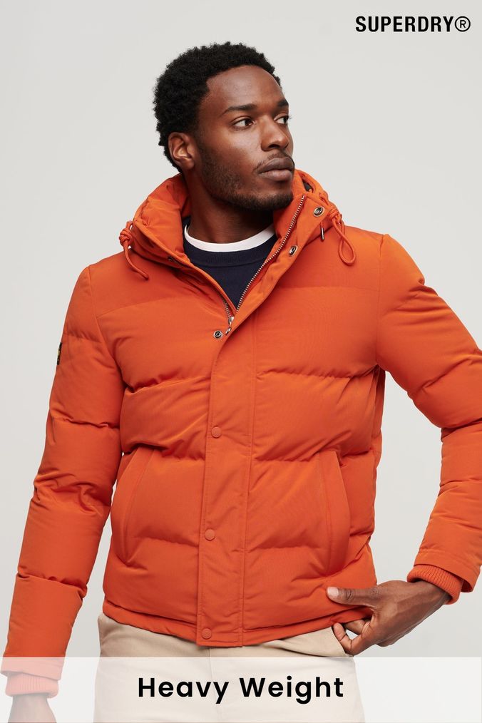 Mens orange parka hotsell with fur hood