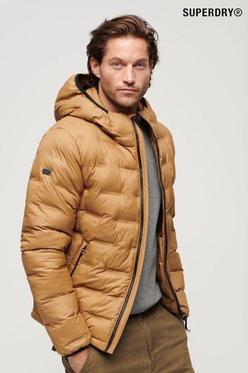 Superdry Brown Short Quilted Puffer Jacket (N60691) | £120