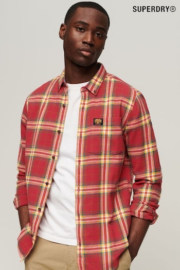 Superdry Red Organic Cotton Lumberjack Check Shirt (N60720) | £50