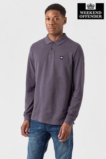 Weekend Offender Dice Long Sleeved Polo Shirt (N60746) | £60