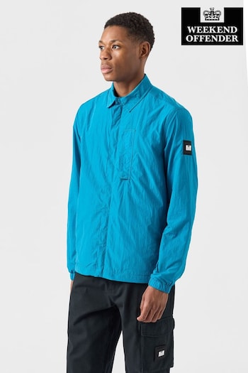 Weekend Offender Azure Blue Porter Overshirt (N60784) | £100