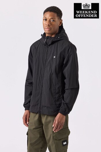 Weekend Offender Black Plex Hooded Jacket (N60798) | £100