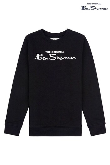 Ben Sherman Original Crew Neck Black Sweatshirt (N60874) | £30 - £36