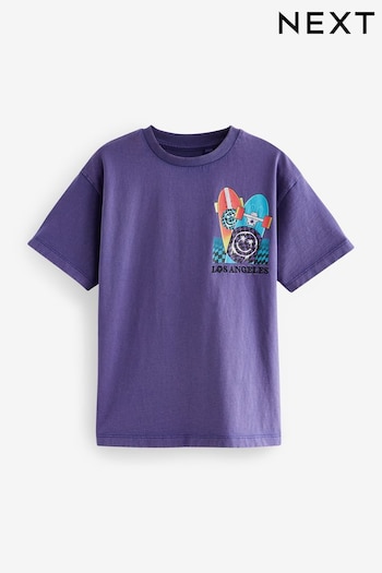 Purple Skate Short Sleeve Graphic T-Shirt (3-16yrs) (N60942) | £6 - £9