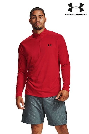Under Armour Red Under Armour Red Tech 2.0 1/2 Zip Top (N61037) | £41