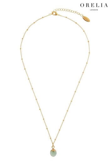Orelia London Gold Plated Semi Precious Pale Drop Necklace (N61052) | £25