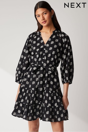 Black Tie Waist Mini Dress (N61073) | £36