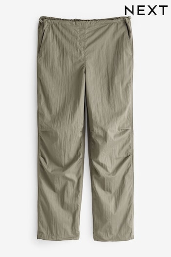 Khaki Green Clean Waist Cargo Parachute Trousers (N61074) | £28