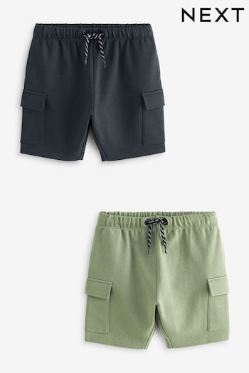 Khaki Green Utility Shorts 2 Pack (3mths-7yrs) (N61136) | £12 - £16