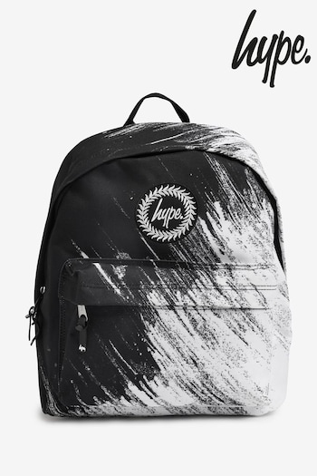 Hype. Boys White Scratch Black Backpack (N61465) | £30