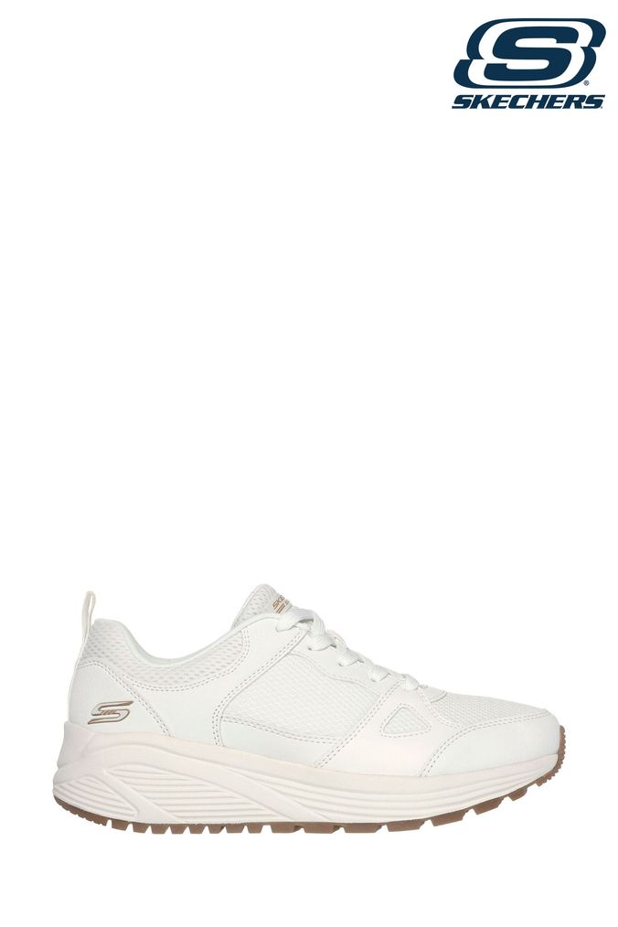 Skechers white rubber shoes on sale