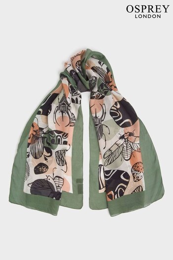 OSPREY LONDON Natural The Meadow Boxed Scarf (N61555) | £39