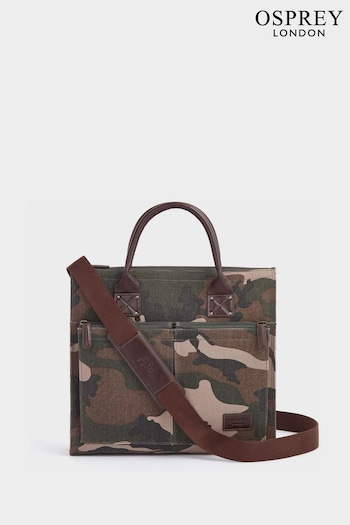 OSPREY LONDON The Maverick Canvas and Leather Workbag with Washbag (N61593) | £175