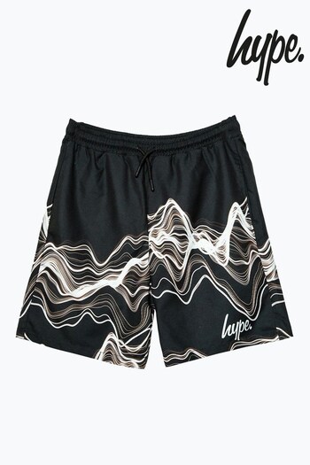 Hype. Boys Multi Vibrations Script Black Swim Dynastretch Shorts (N61644) | £29