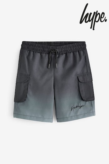Hype. Kids Multi Gradient Fade Cargo Swim Black Shorts jacquard (N61648) | £29