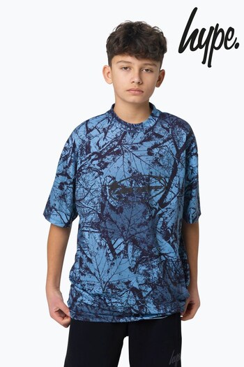 Hype. Box Blue Multi Y2K Leaf T-Shirt (N61664) | £22