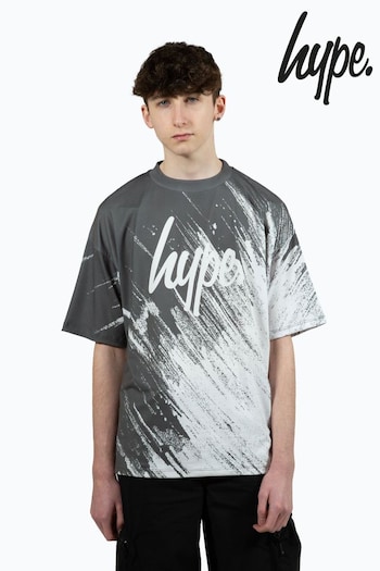 Hype. Boys Gery Multi Scratch Script T-Shirt (N61665) | £20