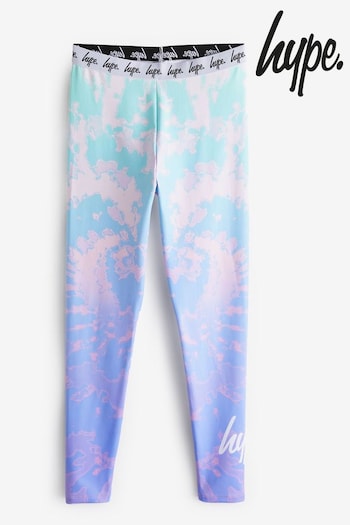 Hype. Girls Pink Multi Pastel Tie Dye Byxor Leggings (N61667) | £20