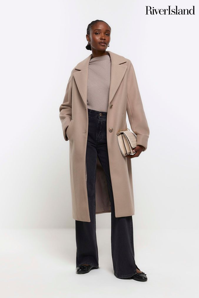 River island suede trench coat deals