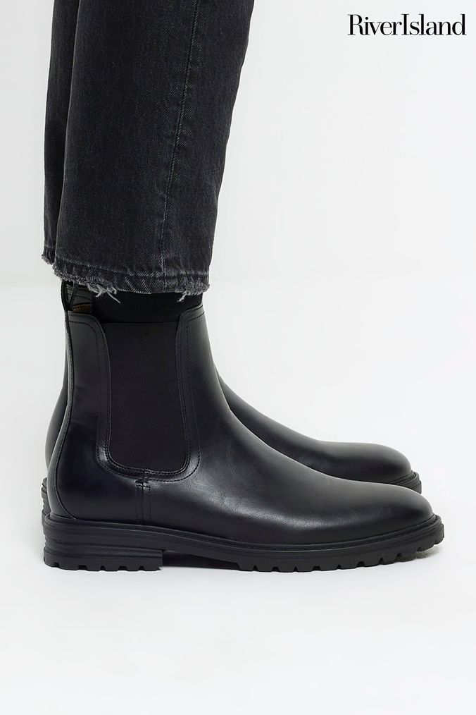 Tan chelsea boots mens river island cheap