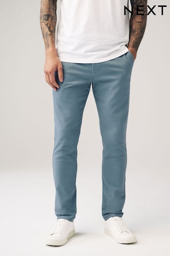 Blue Skinny Fit Stretch Chino Trousers (N61900) | £22