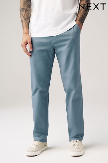 Blue Straight Stretch Chino Trousers (N61901) | £22