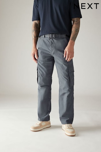 Blue Relaxed Belted Tech Cargo Trousers (N61916) | £40