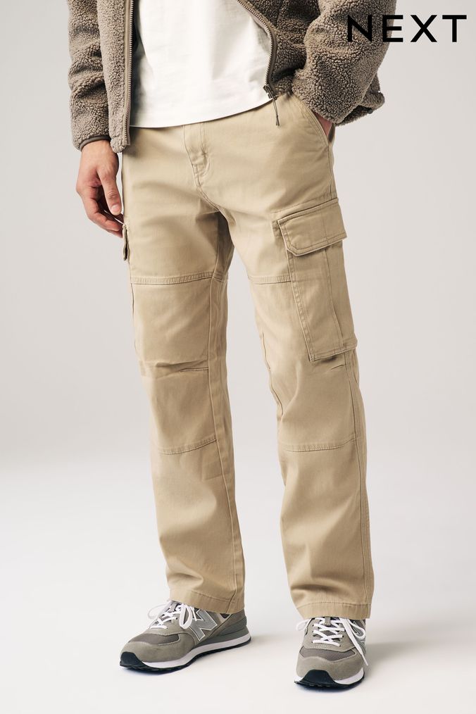 Fixed Waist Gusset Cargo Trousers | boohooMAN USA