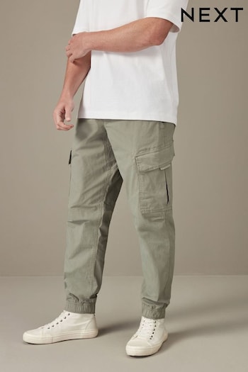 Sage Green Regular Tapered Stretch Utility Cargo you Trousers (N61928) | £36