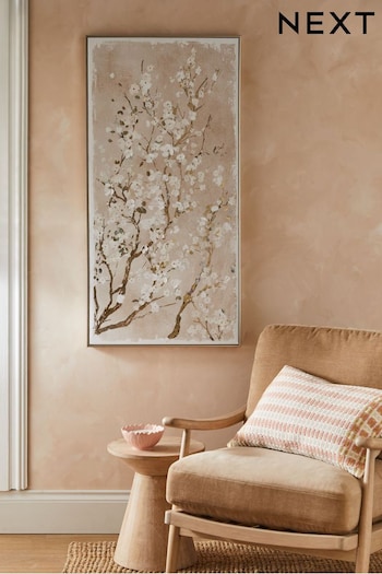 Natural Blossom Tree Framed Canvas Wall Art (N61942) | £80