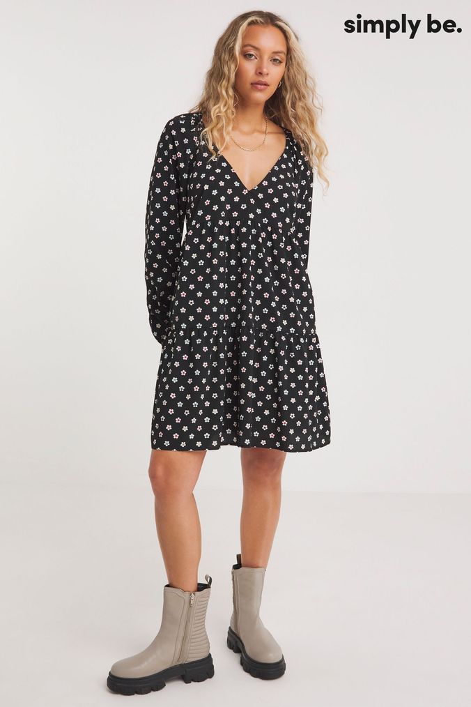 Next black best sale polka dot dress