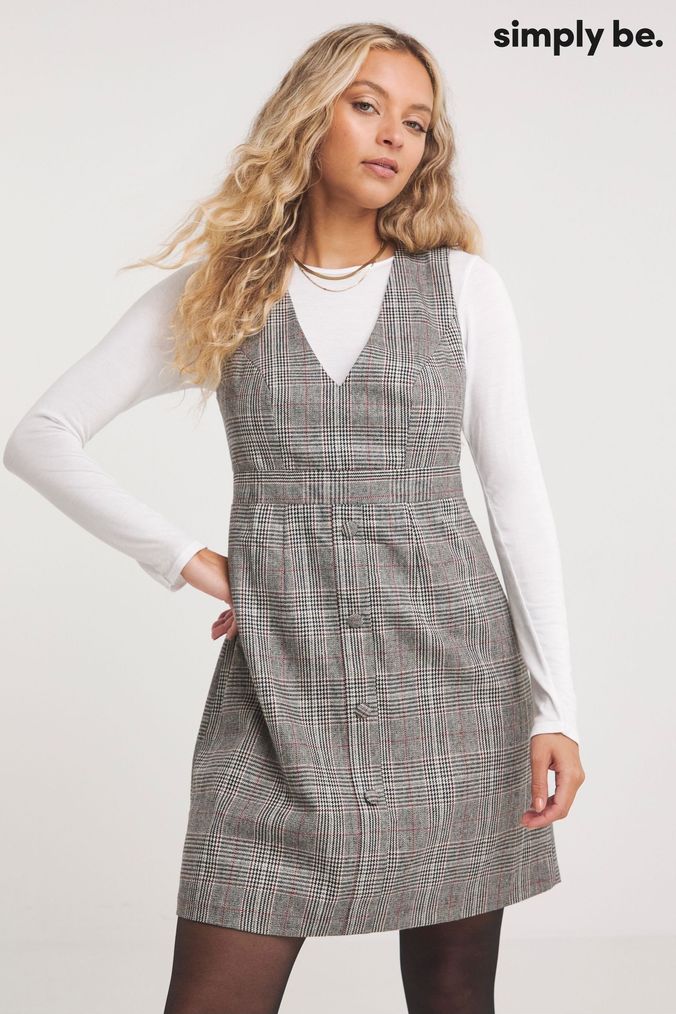 Long pinafore dress top online