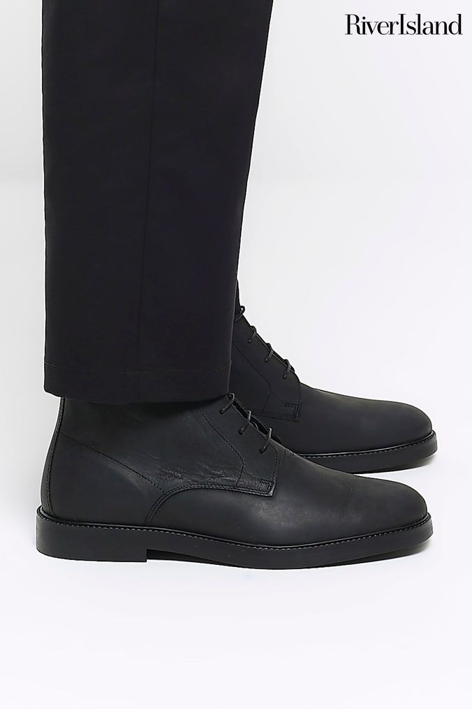River island discount leather desert boots