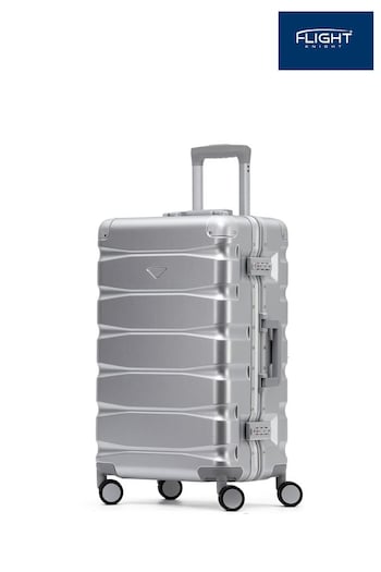 Flight Knight Silver Medium Hardcase Suitcase Aluminium Frame, ABS Body (N62182) | £90