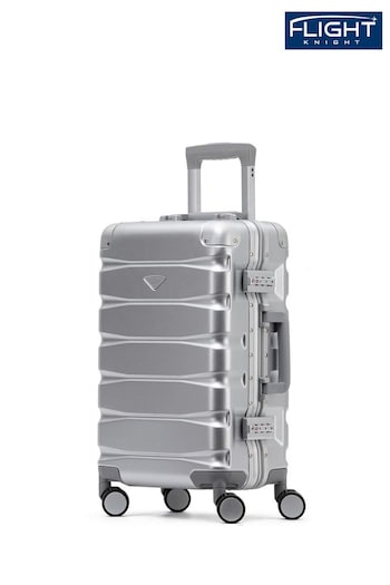 Flight Knight Silver Premium Hard Shell ABS Cabin Carry On Case (N62203) | £75