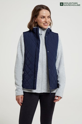 Mountain Warehouse Blue Womens Braila Water Resistant Quilted Padded Gilet (N62224) | £40