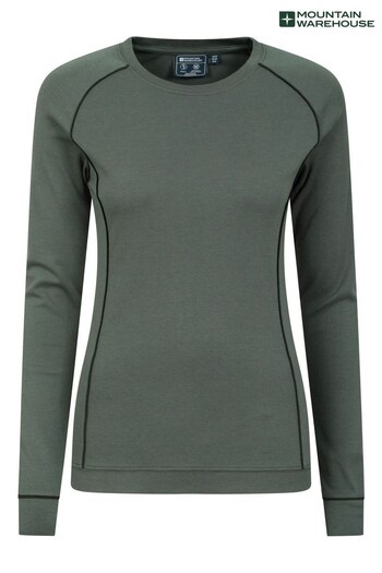Mountain Warehouse Green Womens Bamboo Thermal Round Neck Top (N62229) | £40