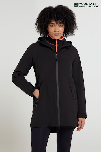 Mountain Warehouse Black Paddeds Hilltop II Waterproof Coat (N62247) | £64