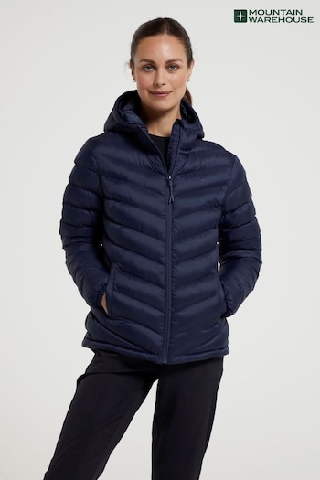 Mountain Warehouse Blue Womens Footwears Water Resistant Padded Jacket (N62253) | £64