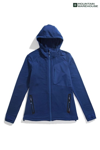 Mountain Warehouse Blue Womens Ultra Crevasse Water Resistant Hooded Fleece (N62264) | £144
