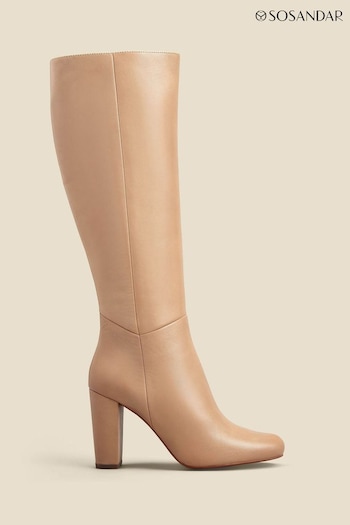 Sosandar Natural Leather Knee High Boots (N62336) | £155