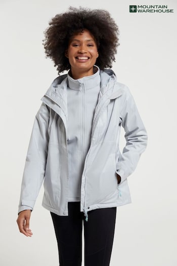 Mountain Warehouse Grey Womens Whirlwind Waterproof 3 In 1 Jacket (N62504) | £144