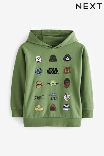 Khaki Green Licensed Star Wars Hoodie by JuzsportsShops (3-16yrs) (N62550) | £22 - £29