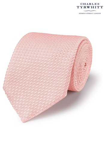 Charles Tyrwhitt Pink Grenadine Italian Tie (N62558) | £60