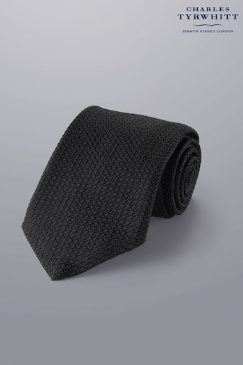 Charles Tyrwhitt Black Grenadine Italian Tie (N62560) | £60