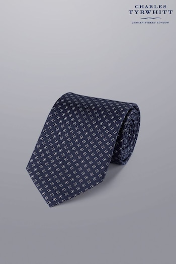 Charles Tyrwhitt Blue Diamond Print Silk Tie (N62561) | £35