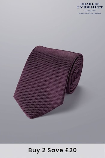 Charles Tyrwhitt Purple Silk Stain Resistant Tie (N62569) | £35