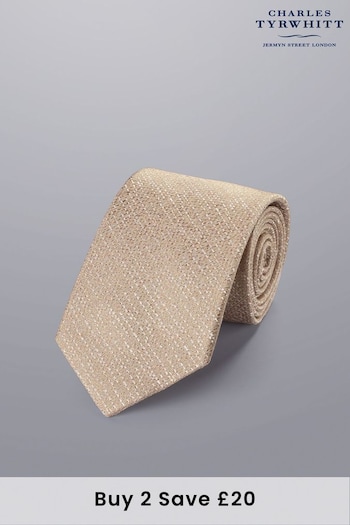 Charles Tyrwhitt Natural Silk Wool Blend Tie (N62587) | £50
