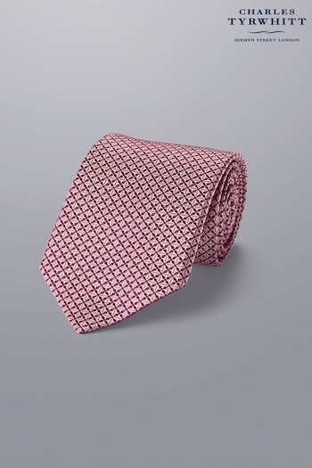 Charles Tyrwhitt Pink Stain Resistant Pattern Tie (N62594) | £35