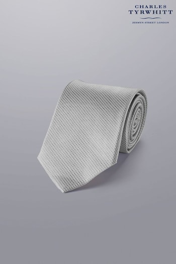 Charles Tyrwhitt Grey Silk Stain Resistant Tie (N62598) | £35